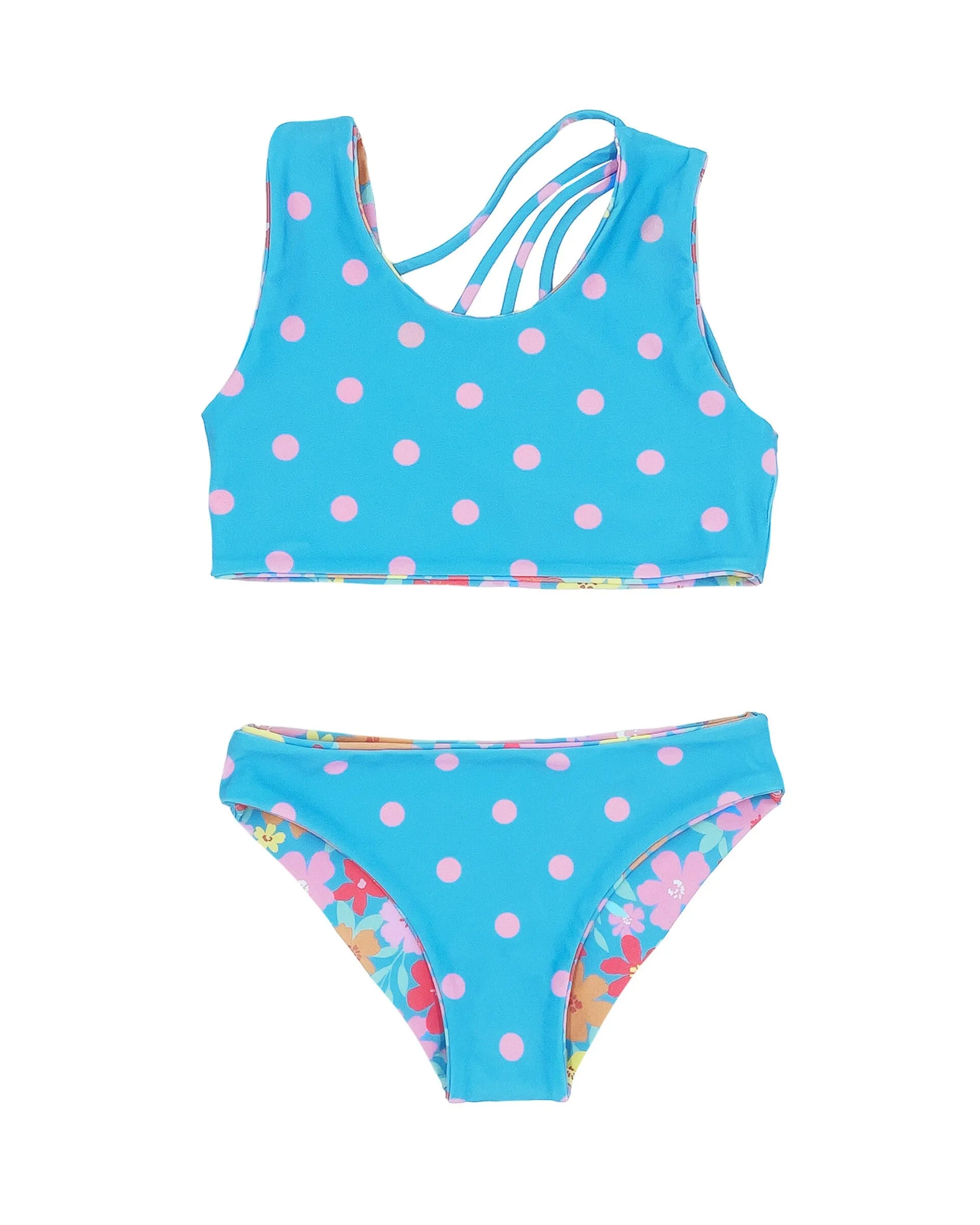 2yrs REVERSIBLE Summer Sun Bikini in Blue Grotto