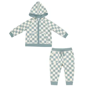 Angel Dear -Hoodie and Jogger French Terry-Checkerboard