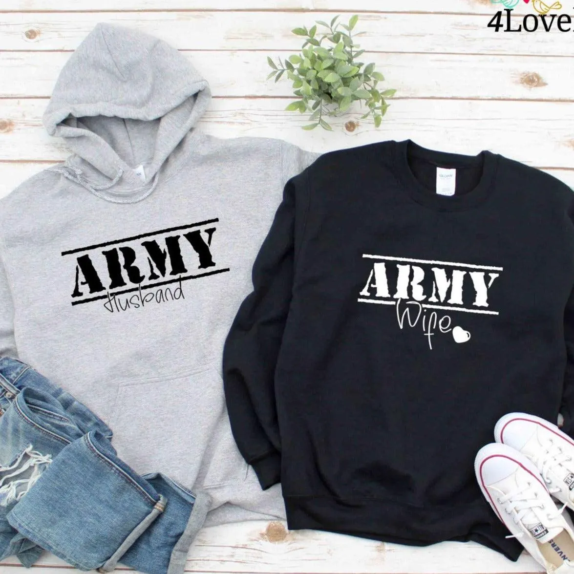 Army Wife & Husband: Patriotic Matching Outfit Sets