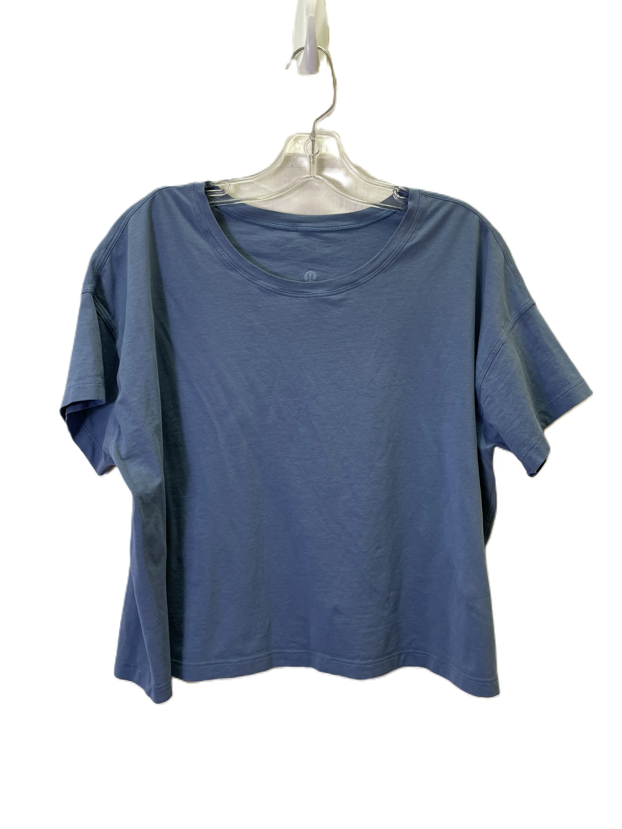 Athletic Top Short Sleeve By Lululemon In Blue