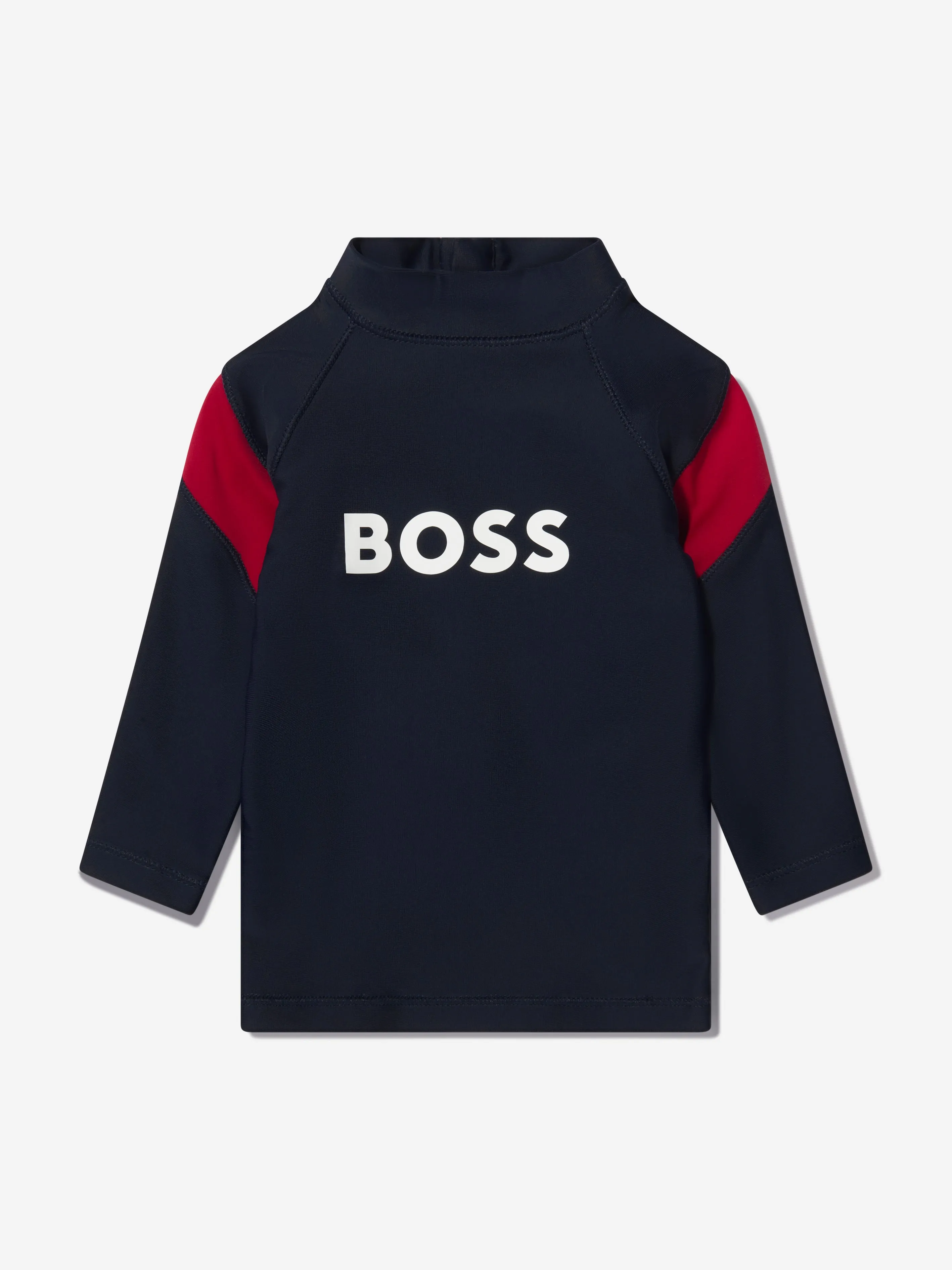 BOSS Baby Boys Anti UV Swim Top In Navy