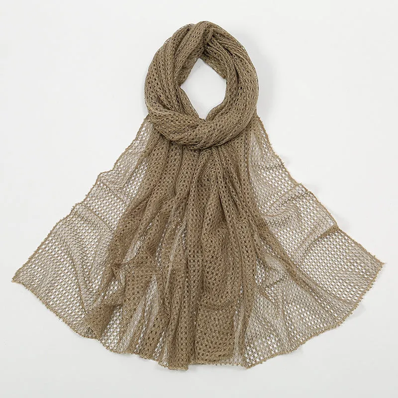 Breathable Gold Mesh Shawl Simple