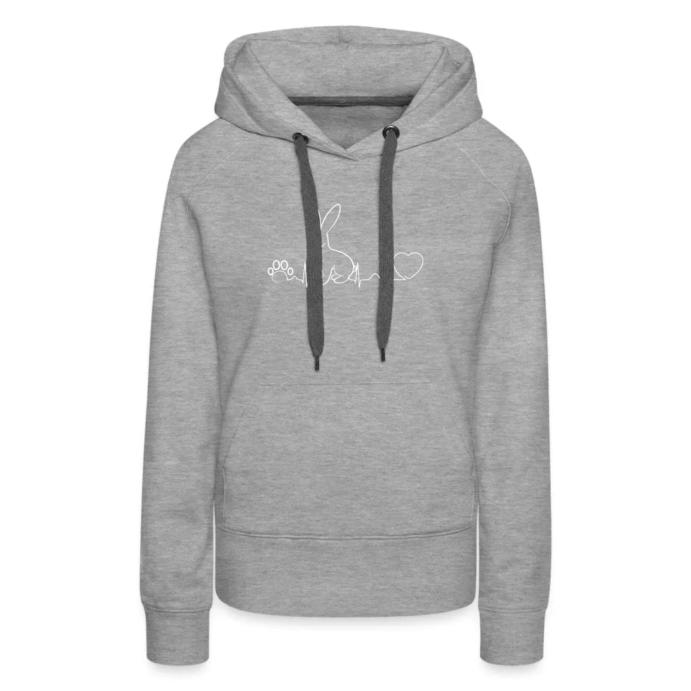 Bunny Heartbeat Women’s Premium Hoodie