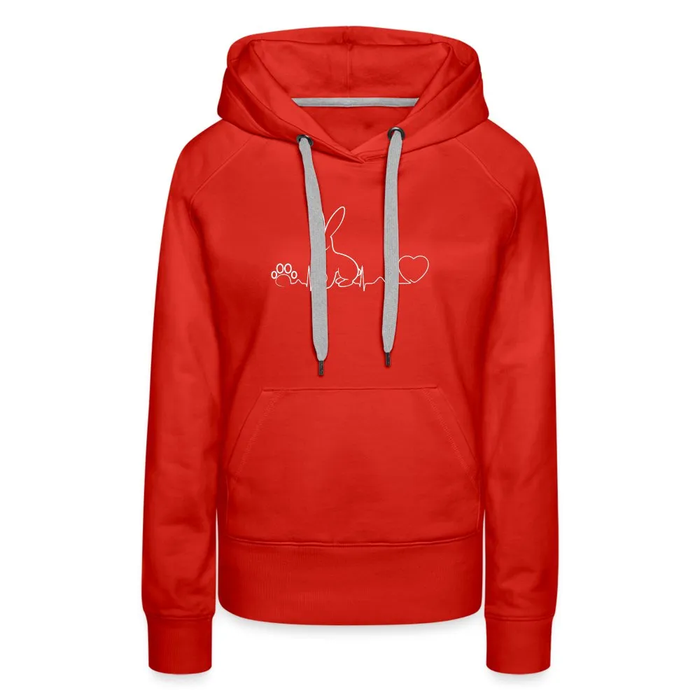 Bunny Heartbeat Women’s Premium Hoodie