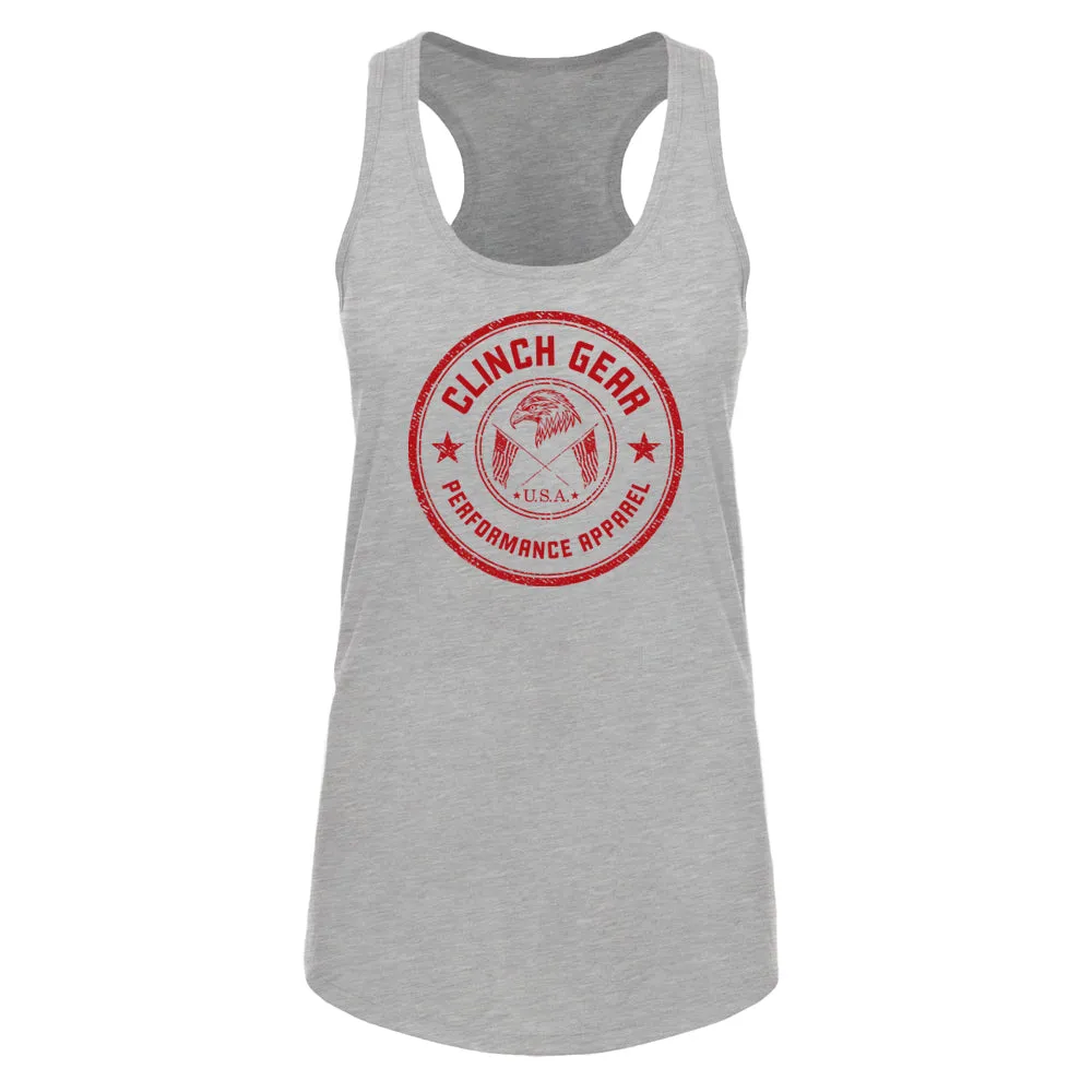 Clinch Gear - Stamp Seal - Racerback Tank - Heather Gray