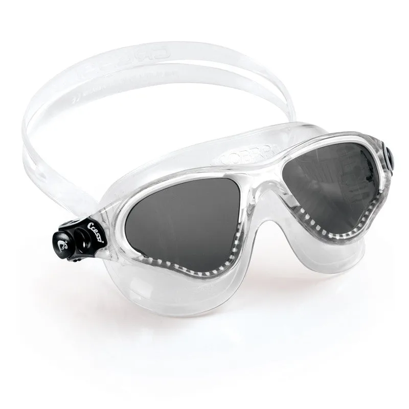 Cressi Cobra Adult Swim Goggles with Curved Lenses and Dura-Flex Frame