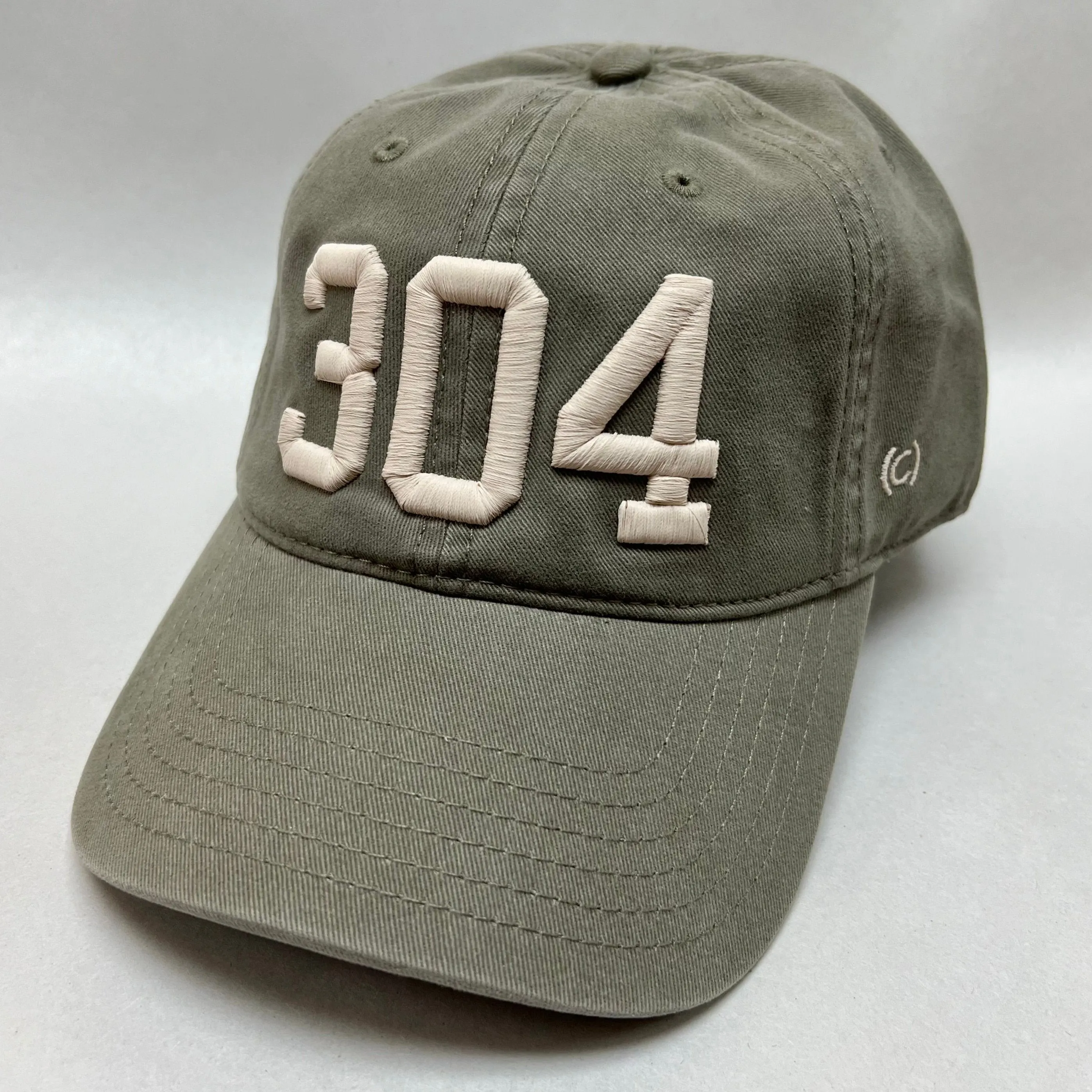 Embroidered 304 Twill Hat - Light Olive