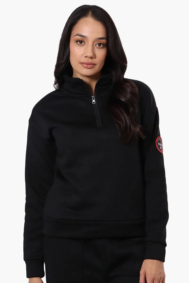 Fahrenheit 1/4 Zip Basic Sweatshirt - Black