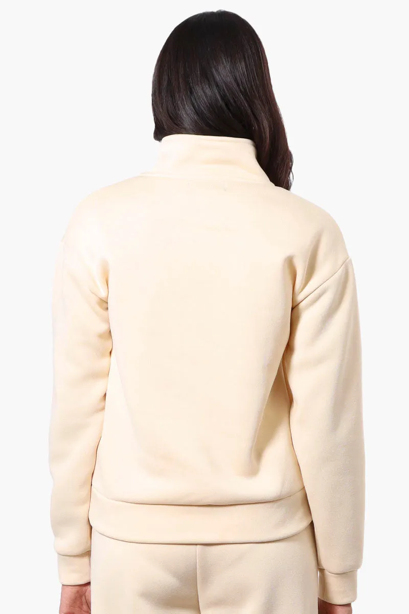 Fahrenheit 1/4 Zip Basic Sweatshirt - Cream