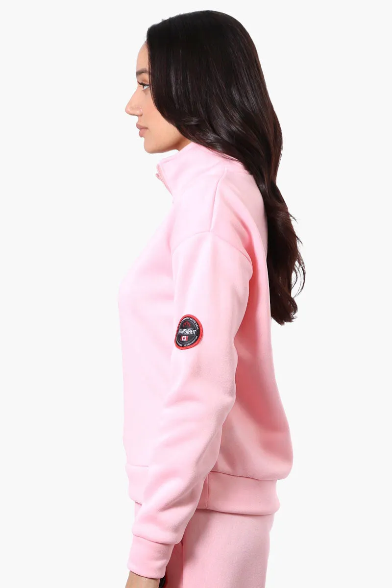 Fahrenheit 1/4 Zip Basic Sweatshirt - Pink