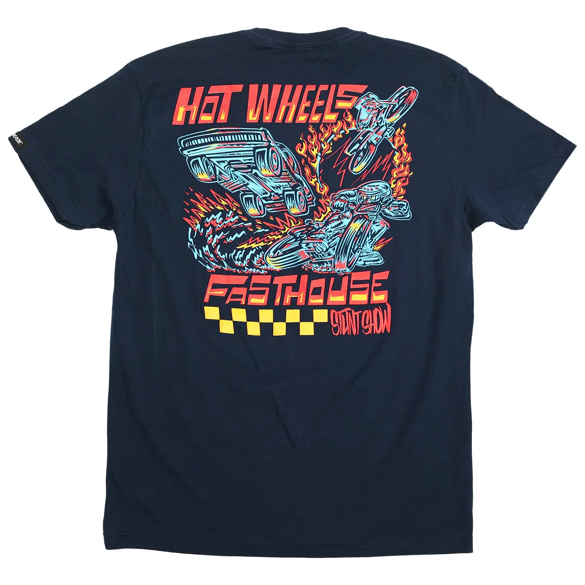 Fasthouse "Hot Wheels Stunt Show" Men's Tee Shirt - Midnight Navy