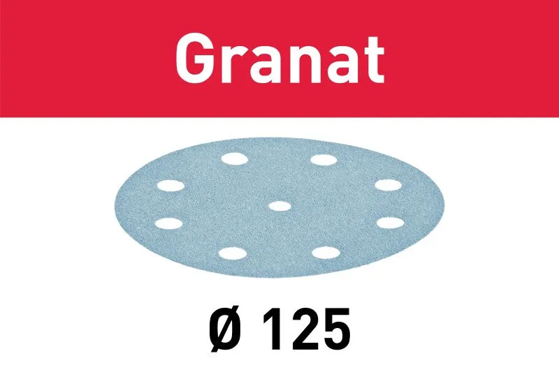 Festool Granat Disc Sandpaper for 125mm (5") Sanders, 10 Pack