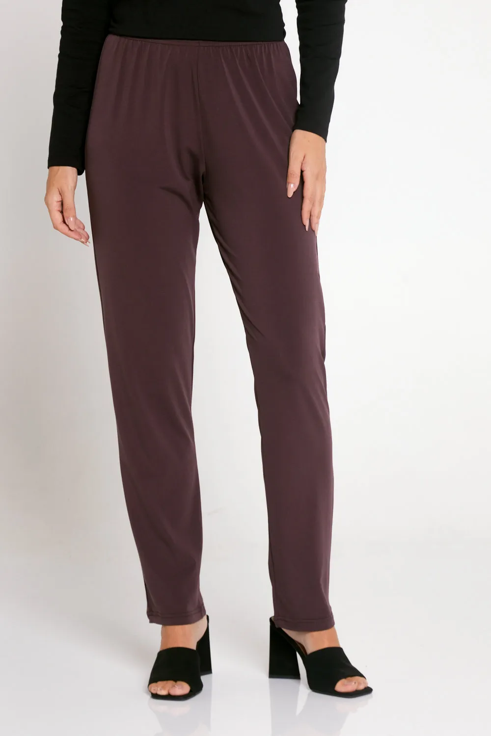 Gianna Lightweight Fleece Pants - Choc