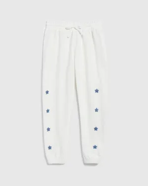 Girls Star Embroidered Jogger