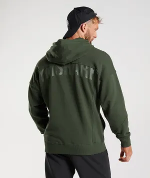 Gymshark Power Zip Hoodie - Moss Olive