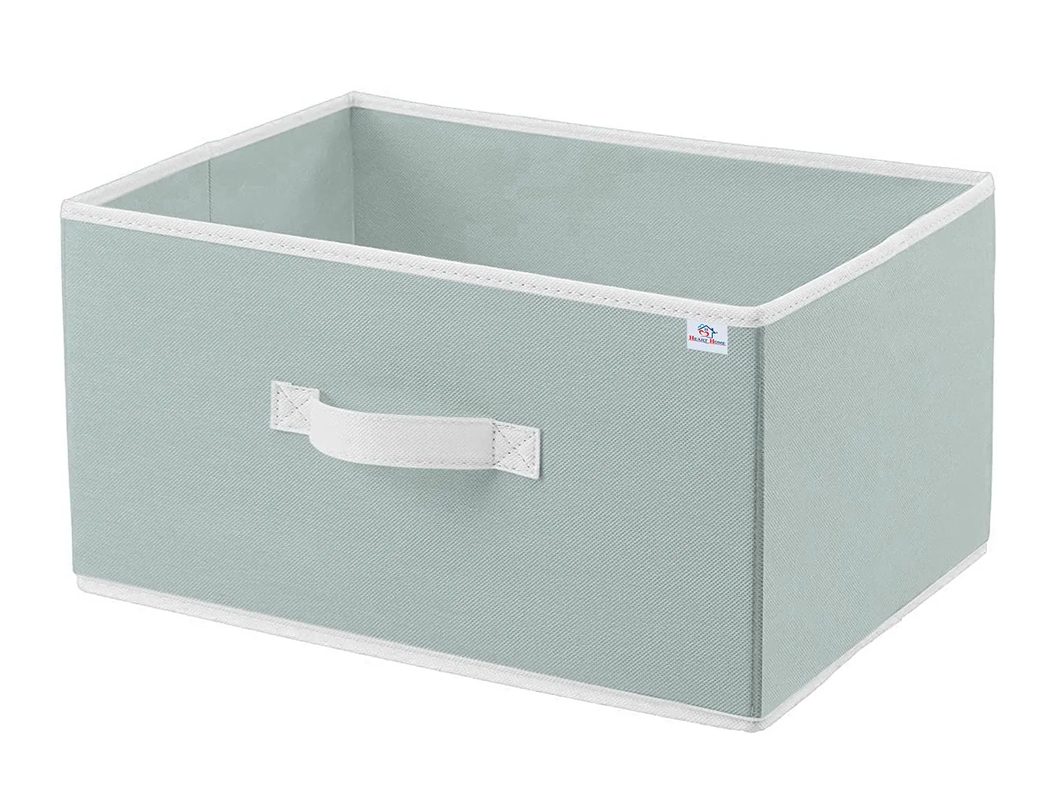 Heart Home Non-Woven Rectangular Flodable Cloth Storage Box (Grey)-HS40HEARTH23891