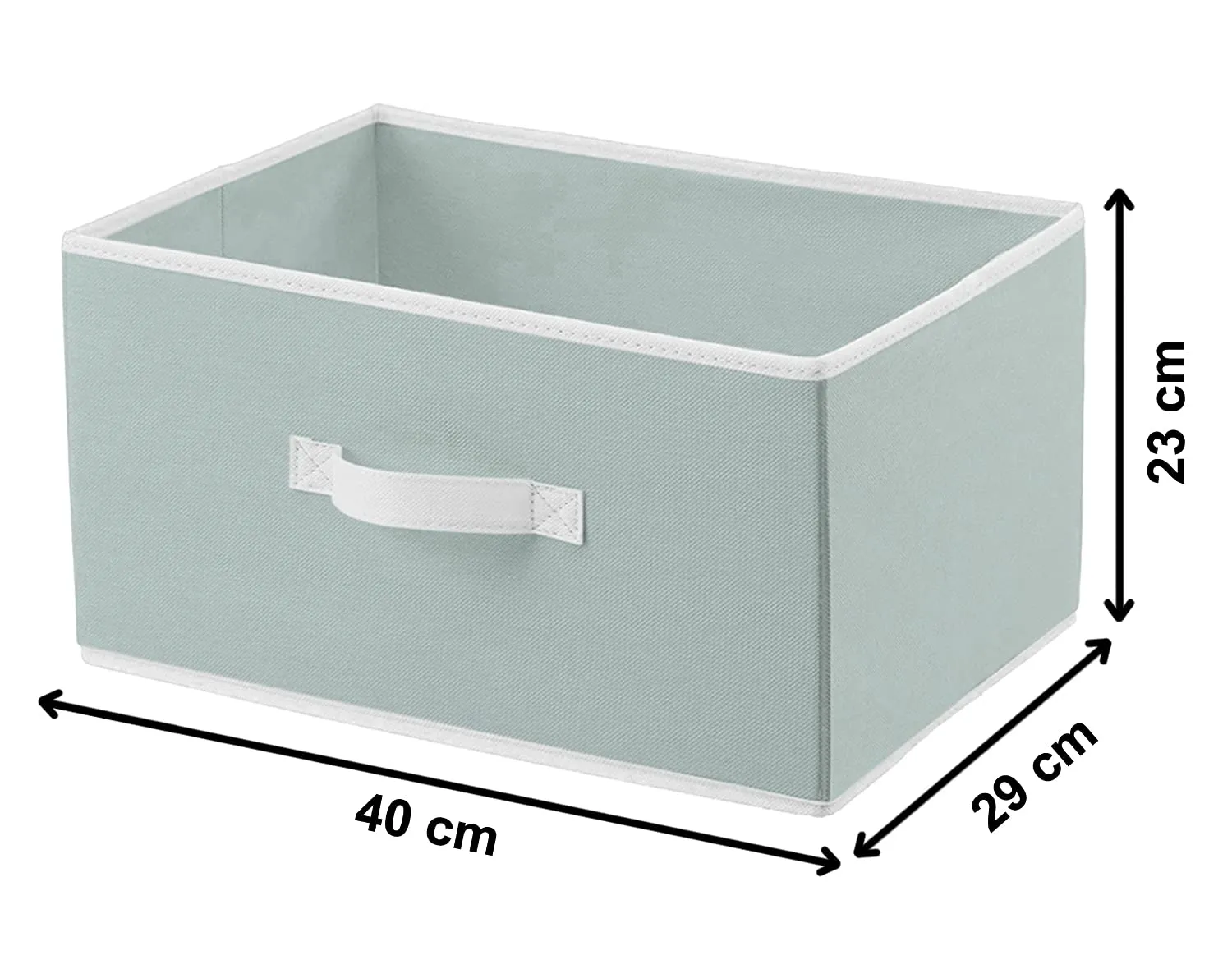 Heart Home Non-Woven Rectangular Flodable Cloth Storage Box (Grey)-HS40HEARTH23891