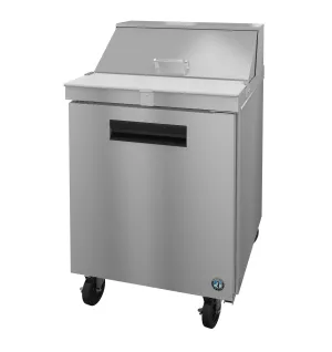 Hoshizaki SR27B-8 27" Steelheart Series Stainless Steel Sandwich/Salad Prep Table with Refrigerated Base, 115v