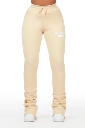 Juliana Beige Super Stacked Track Pant