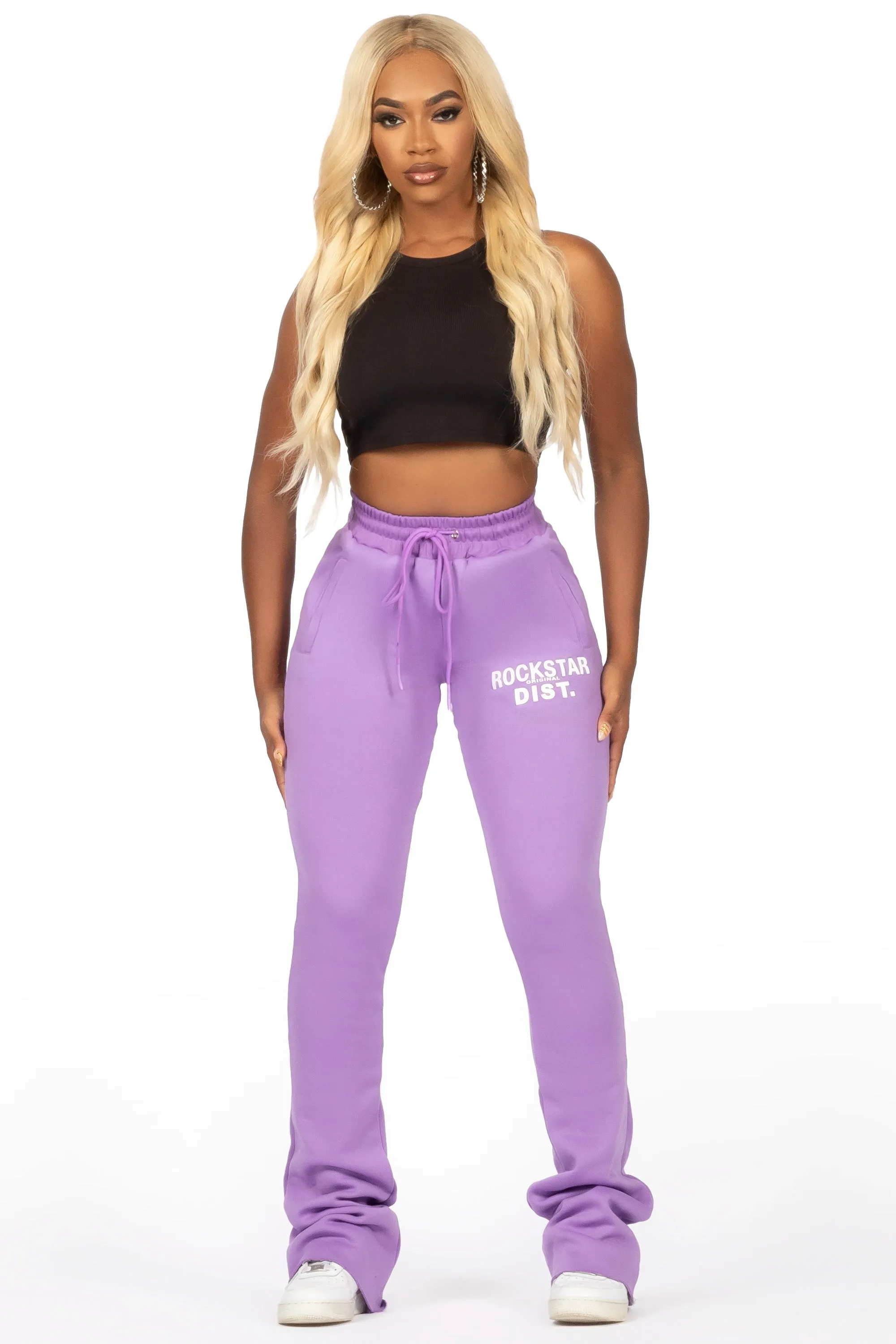 Juliana Purple Super Stacked Track Pant