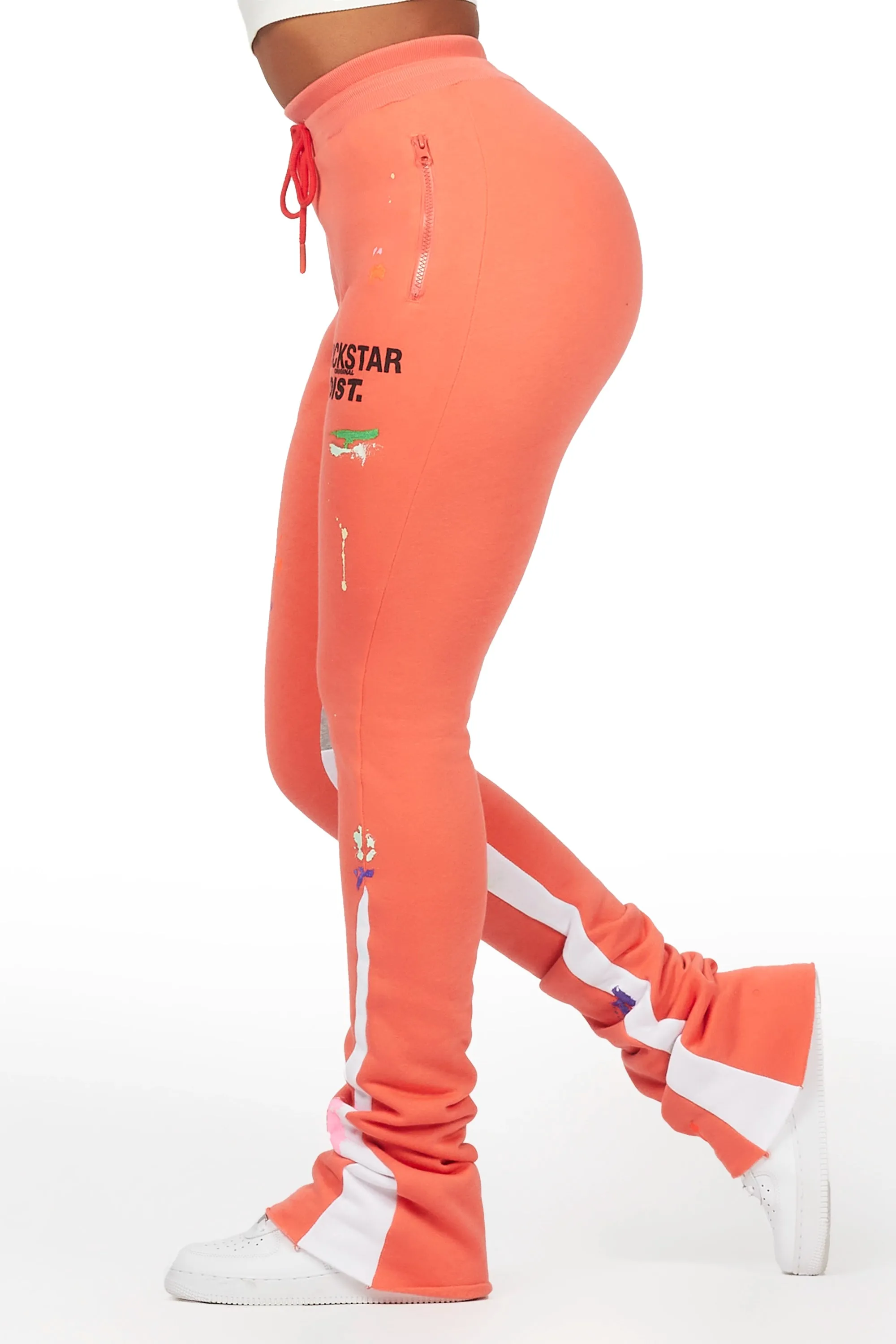 Karenthia Coral Stacked Track Pant