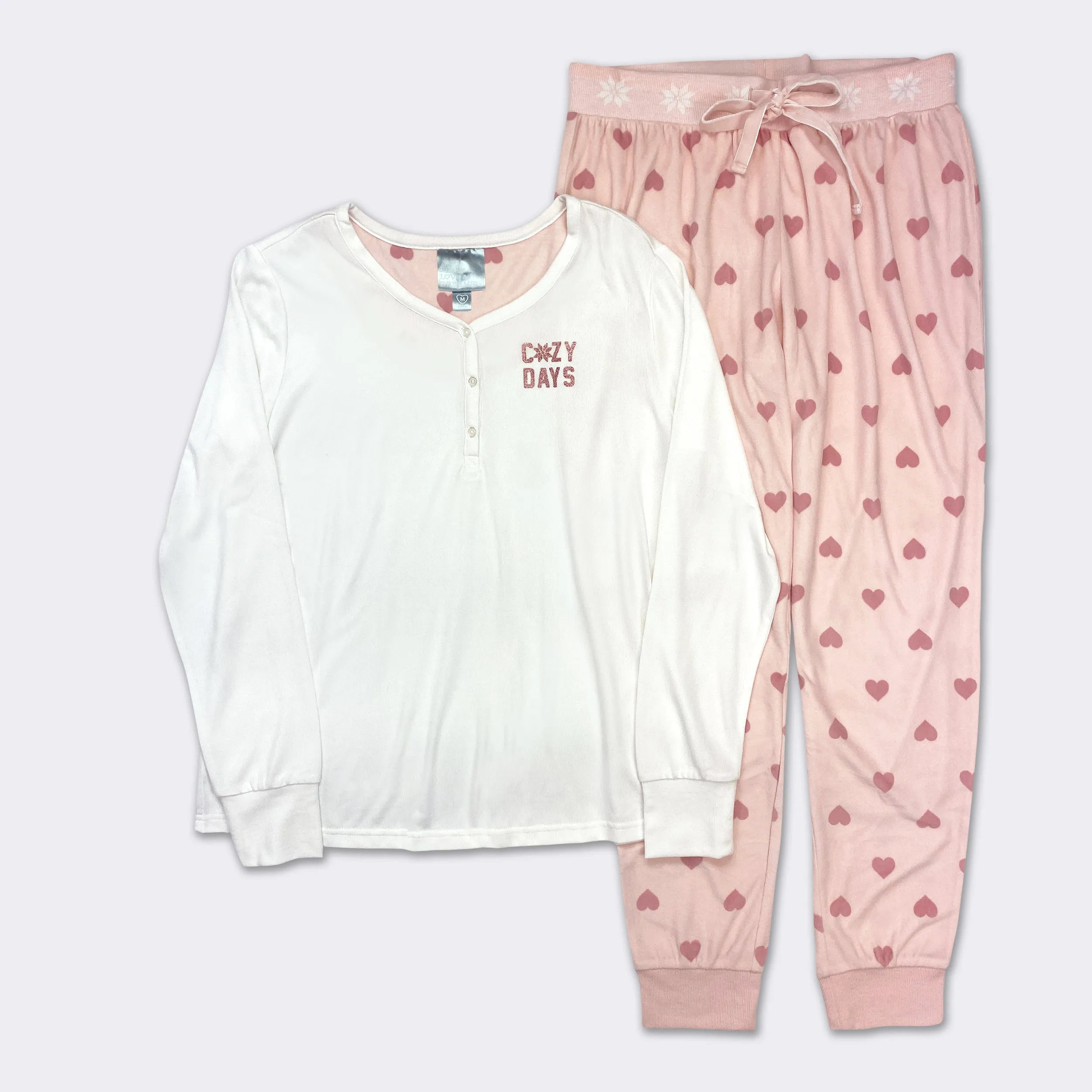 Ladies Henley Jogger PJ Set