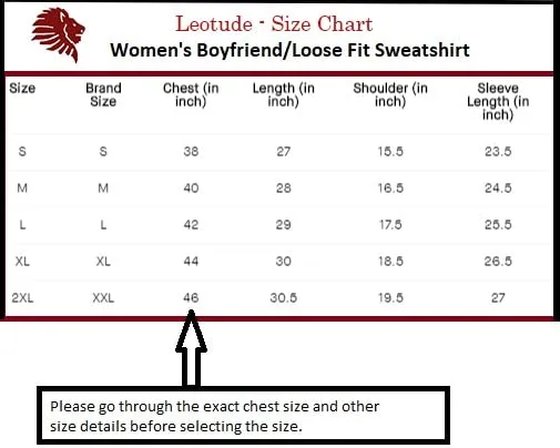 LEOTUDE Women's Oversized Round Neck Loopknit Sweatshirt (GRLW11RED_P_1Red_L)