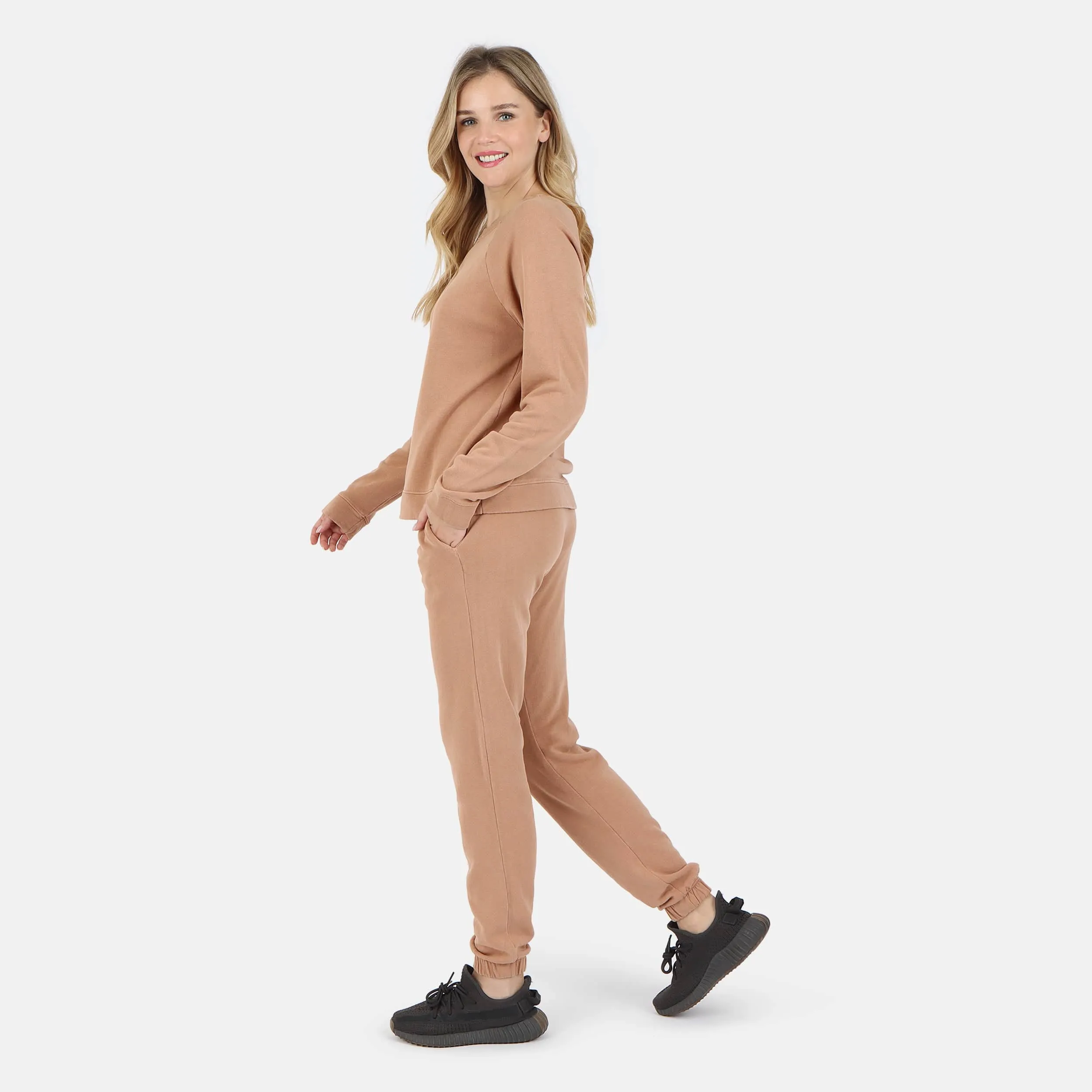 Melody Everyday Organic Cotton Sweatpant - Camel