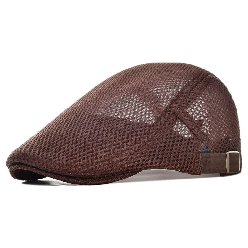 Men's Breathable Mesh Adjustable Newsboy Cap