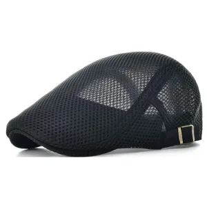 Men's Breathable Mesh Adjustable Newsboy Cap