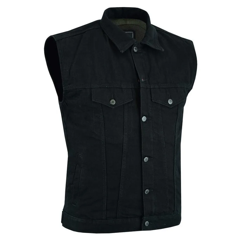 Men's Glenbrook Protective Denim Vest | Protective- Lined-Black JRV10027