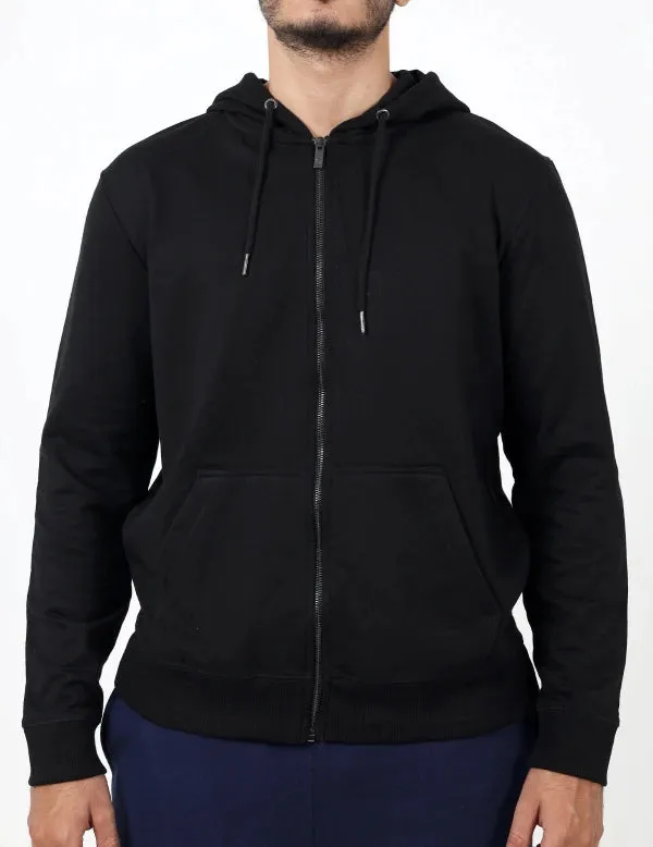 Men's Plain Fleece Zipper Hoodie