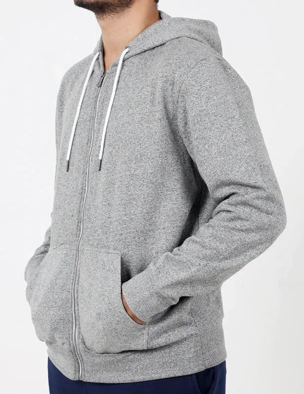 Men's Plain Fleece Zipper Hoodie