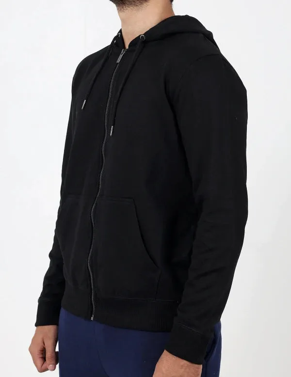 Men's Plain Fleece Zipper Hoodie