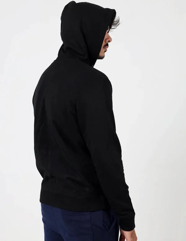 Men's Plain Fleece Zipper Hoodie