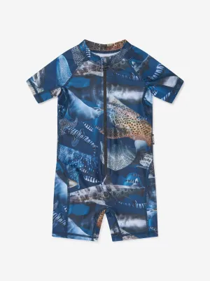 Molo Baby Boys Amazing Sharks Protective Swimsuit