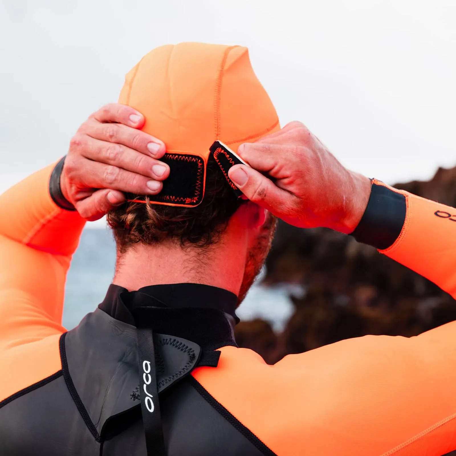 Orca Orange Neoprene Swim Hat