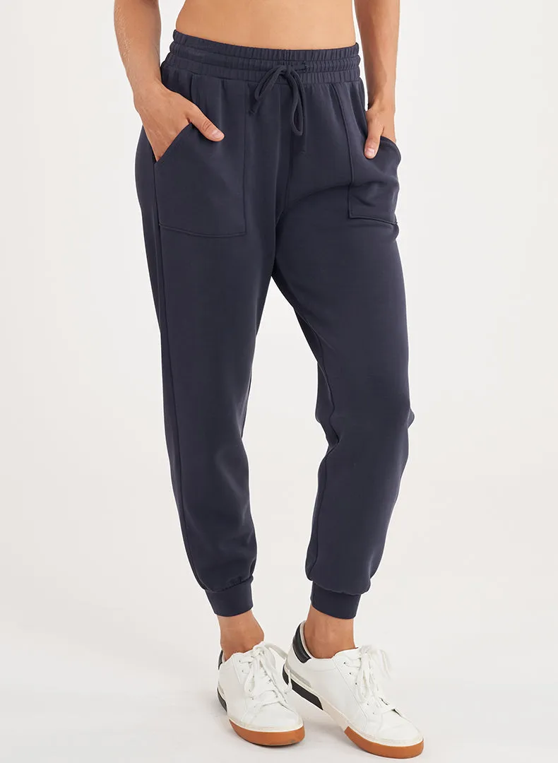 Patch Pocket Lounge Jogger - Black