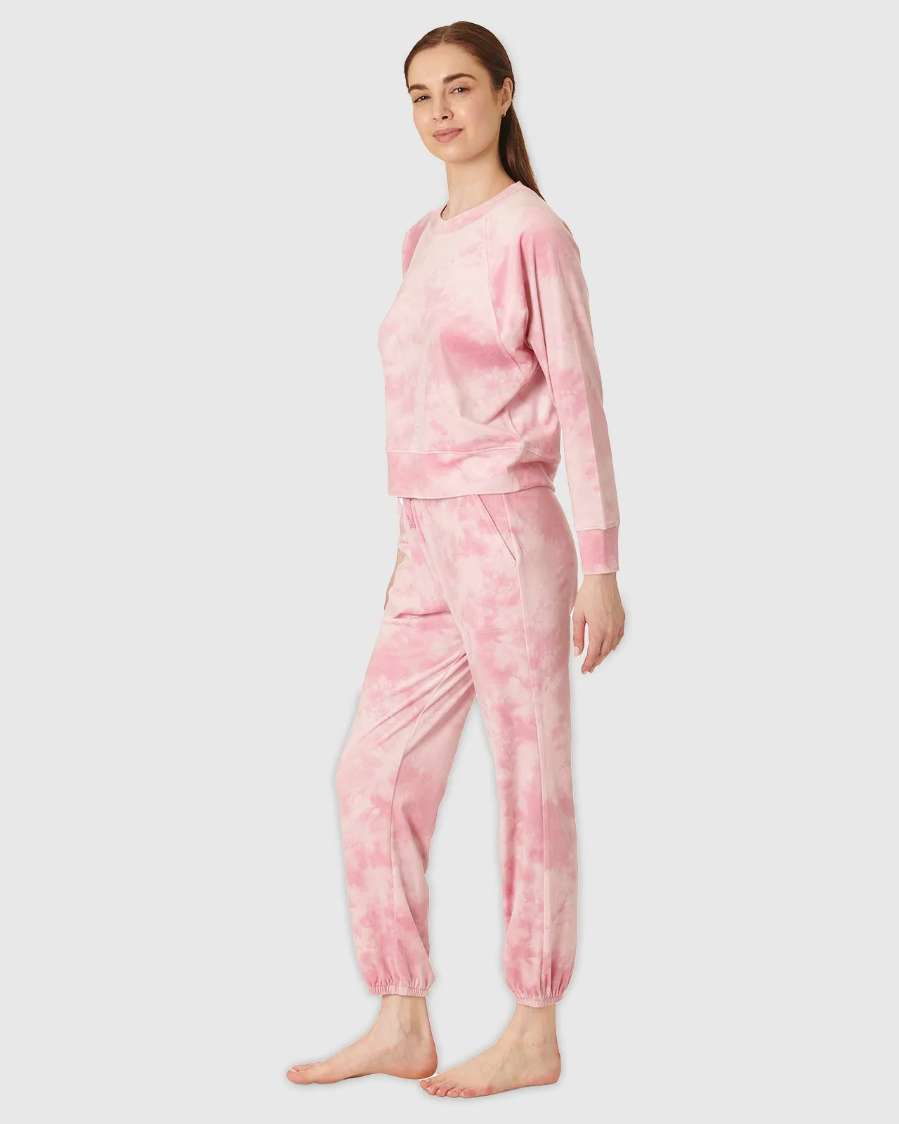 Pink Tie Dye Lush Velvet PJ Set