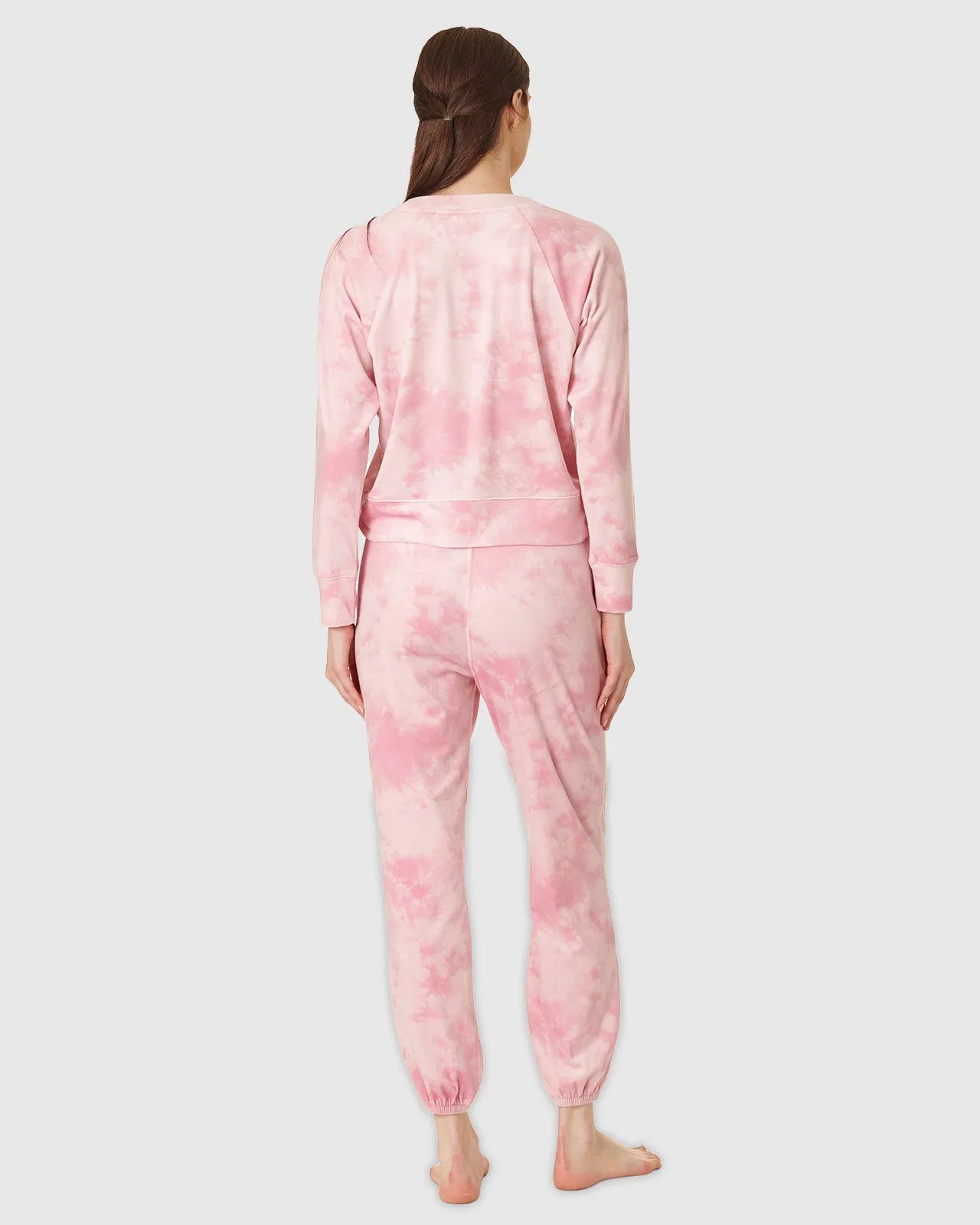 Pink Tie Dye Lush Velvet PJ Set