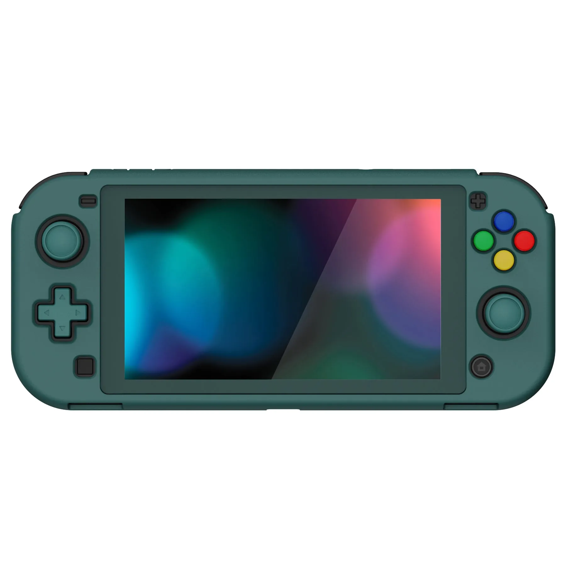 PlayVital ZealProtect Protective Case for Nintendo Switch Lite, Hard Shell Ergonomic Grip Cover for Switch Lite with Screen Protector & Thumb Grip Caps & Button Caps - Hunter Green - PSLYP3017