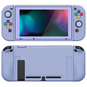 PlayVital ZealProtect Soft Protective Case for Nintendo Switch, Flexible Cover Protector for Nintendo Switch with Tempered Glass Screen Protector & Thumb Grip Caps & ABXY Direction Button Caps - Light Violet - RNSYM5003