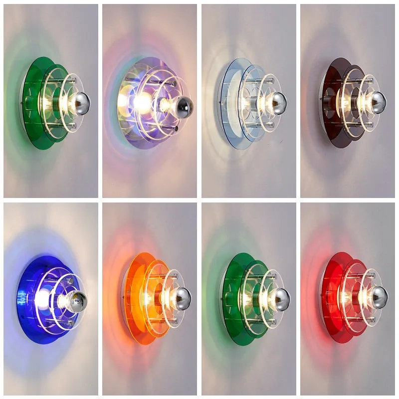 Retro Color Layers Acrylic LED Wall Lamp