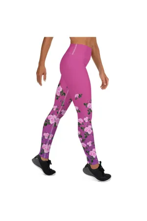 Rising Rose Yoga Leggings