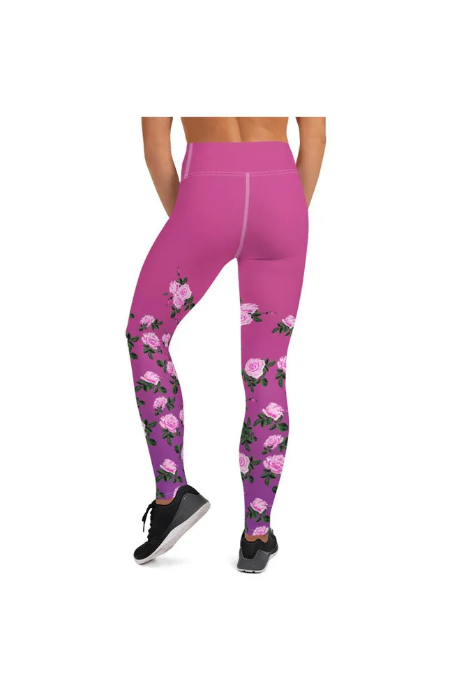 Rising Rose Yoga Leggings