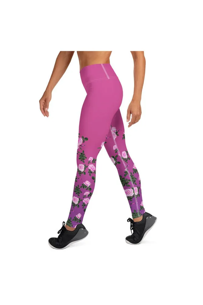 Rising Rose Yoga Leggings