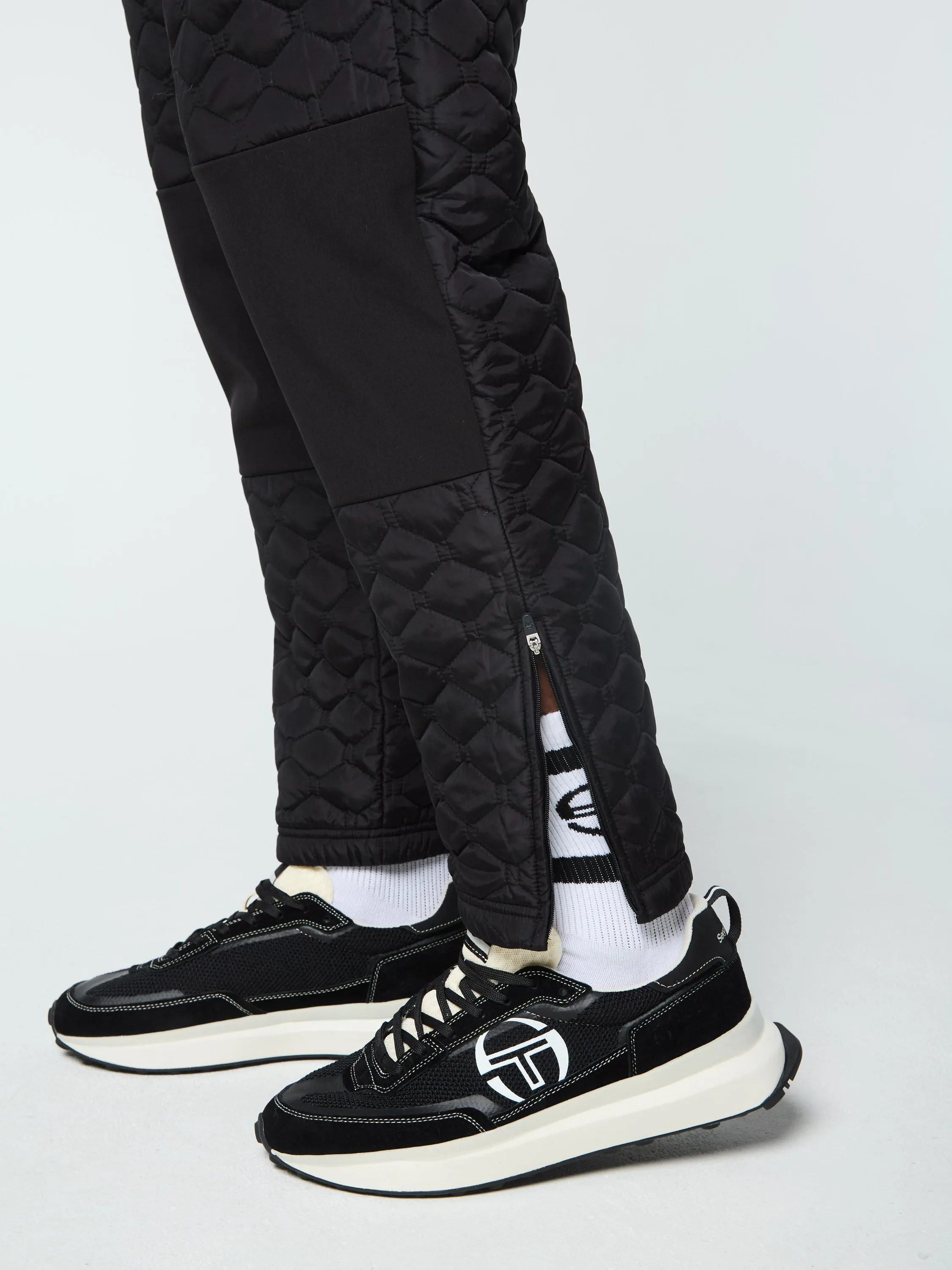 Sapri Quilted Track Pant- Black Beauty