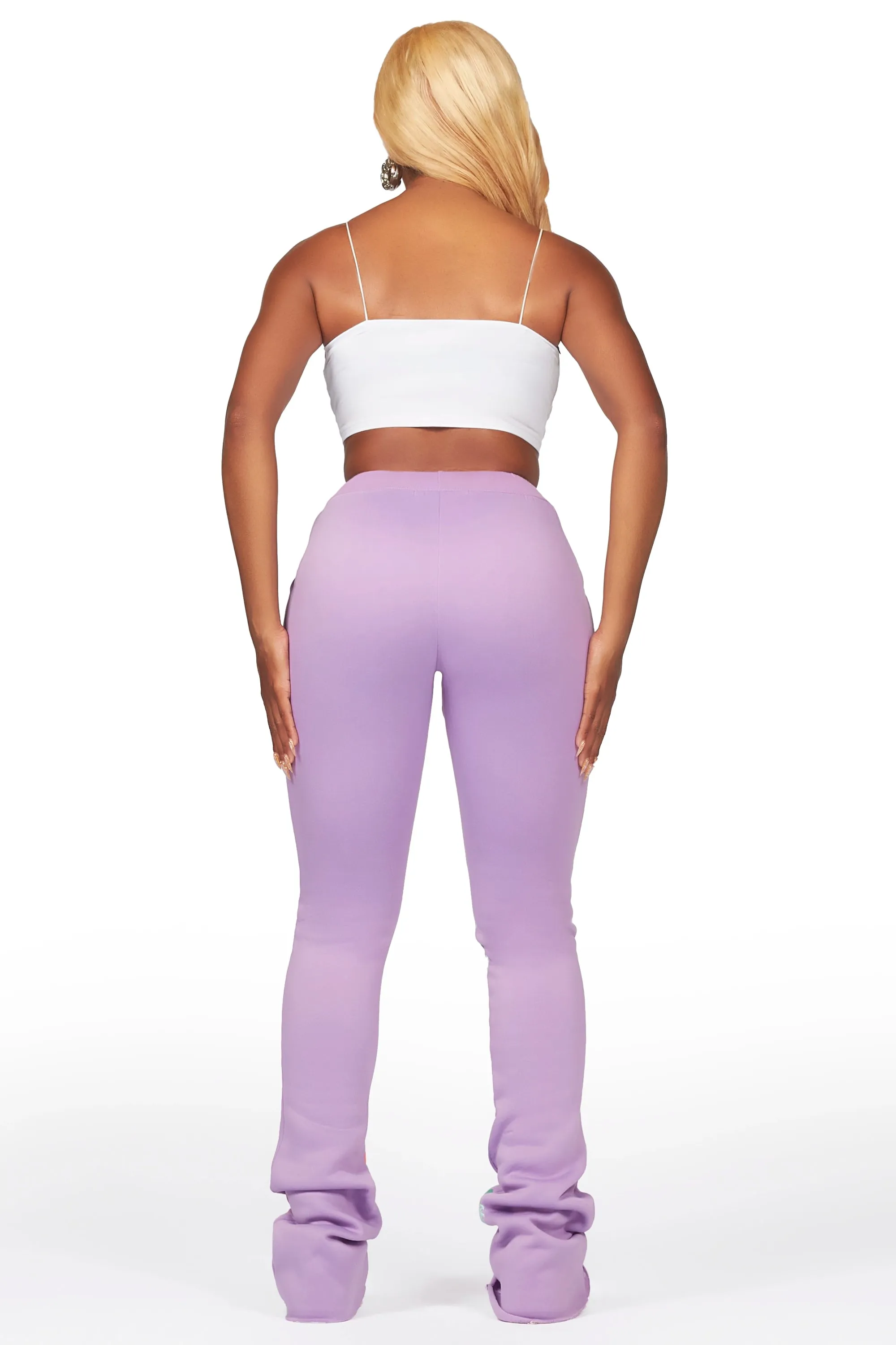 Shanae Lavender Super Stacked Track Pant