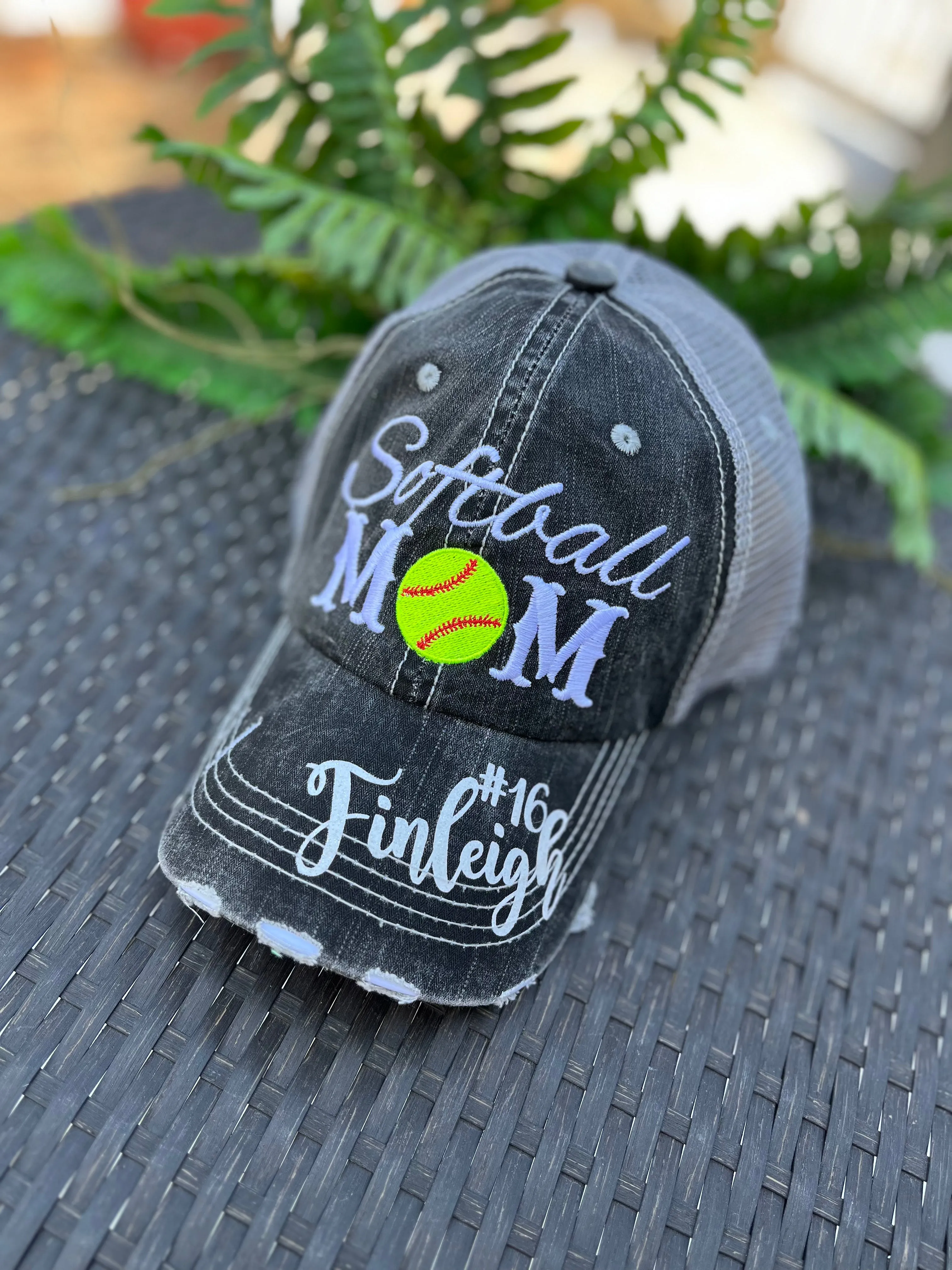 Softball hats Softball hair dont care Softball mom Softball mom life Embroidered unisex trucker caps