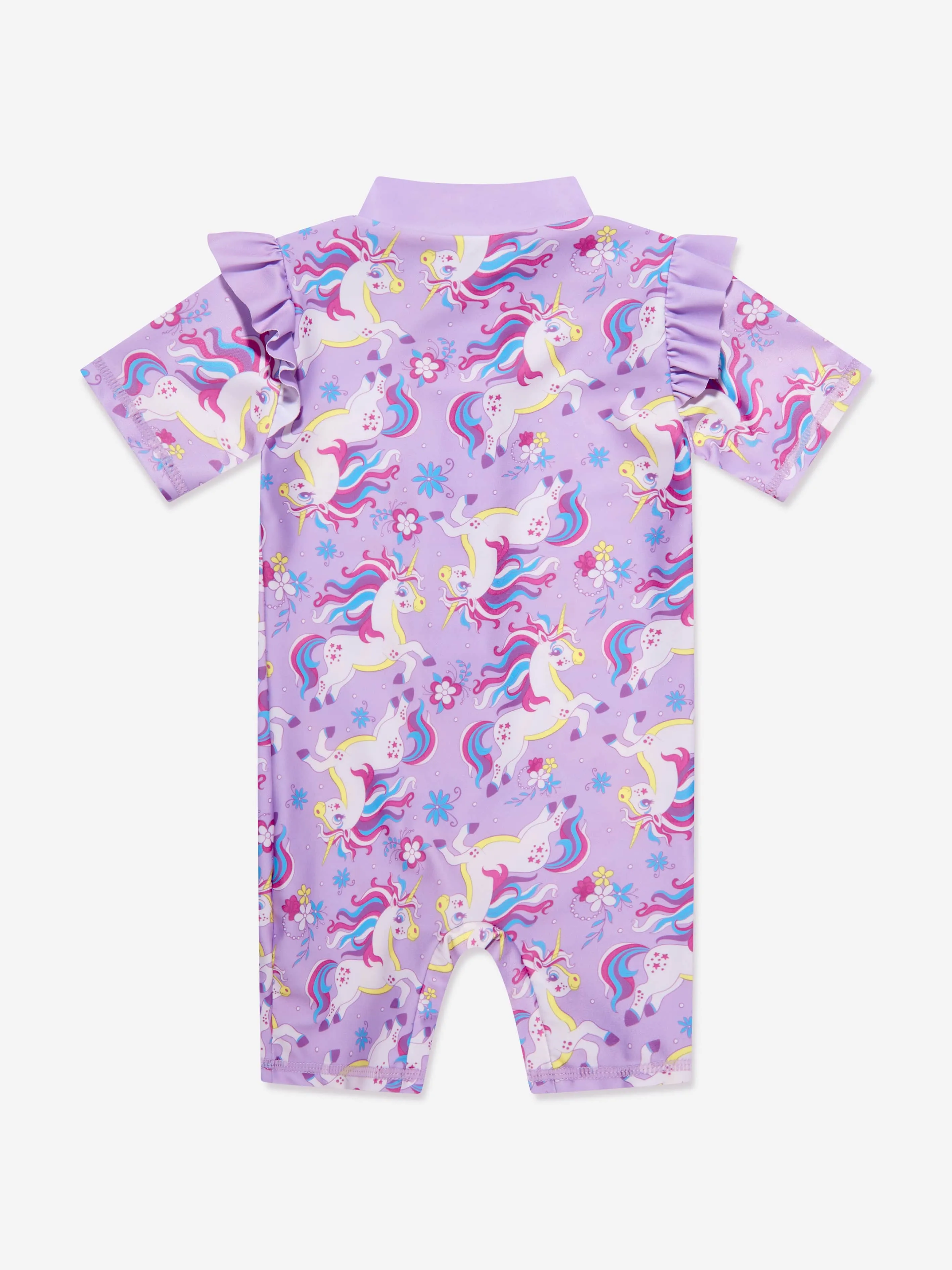 Soli Swim Baby Girls Unicorn Sun Protective Swim Suit (UPF50 ) in Purple